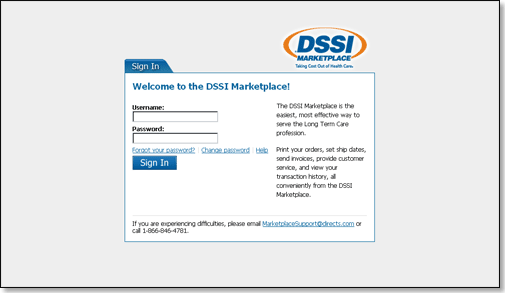 New look of DSSI Marketplace's welcome screen